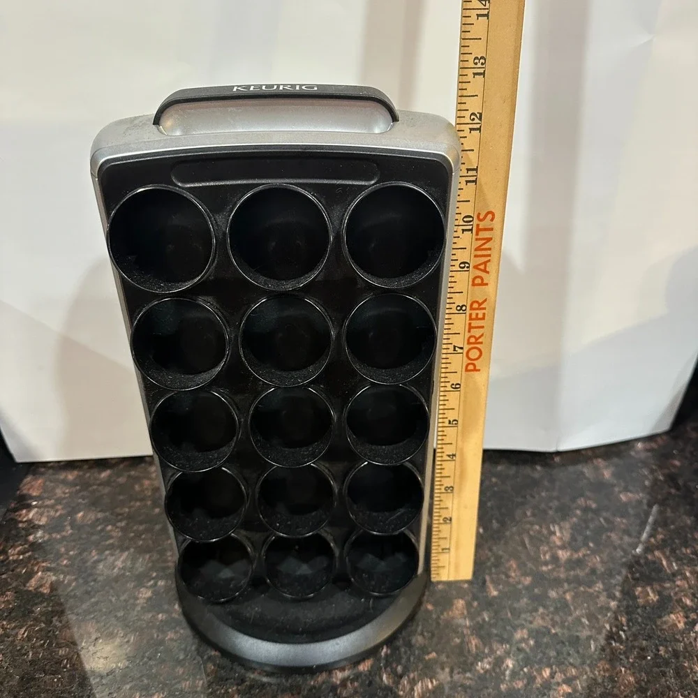 Keurig KCC 30 K Cup Carousel 30 Pod Holder Spinner Coffee Organizer Silver Black